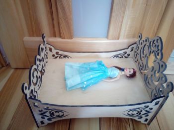 imagem do arquivo vetor para download Cama de Boneca em Corte a Laser