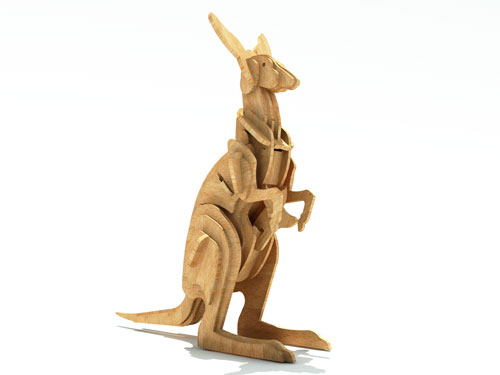 imagem do arquivo vetor para download Canguru 3D