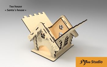imagem do arquivo vetor para download Casa de Chá para Corte a Laser