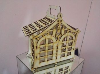 imagem do arquivo vetor para download Casa de Madeira Para Corte a Laser