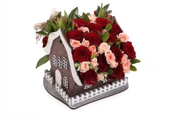 imagem do arquivo vetor para download Casa para Flores Cortada a Laser