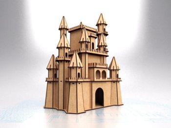 imagem do arquivo vetor para download Castelo Disney cortado a laser