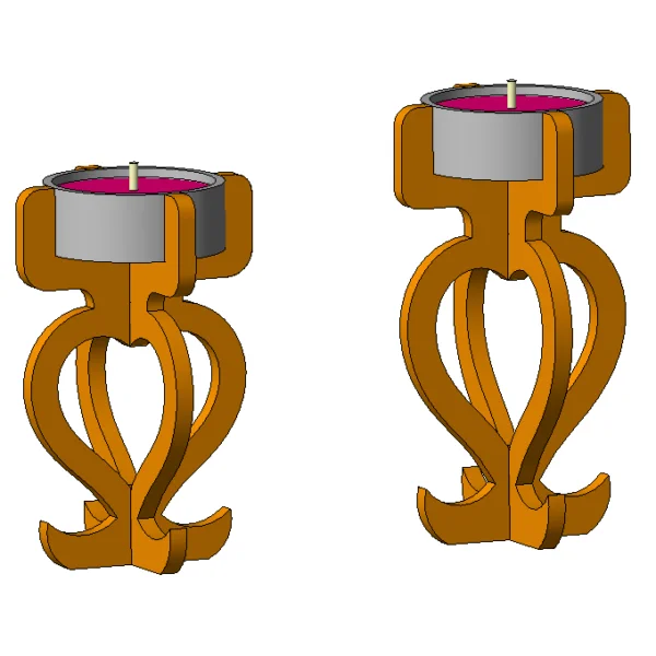 imagem do arquivo vetor para download Castiçal Tealight Corte a Laser