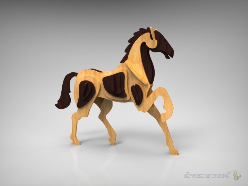 imagem do arquivo vetor para download Cavalo 3d