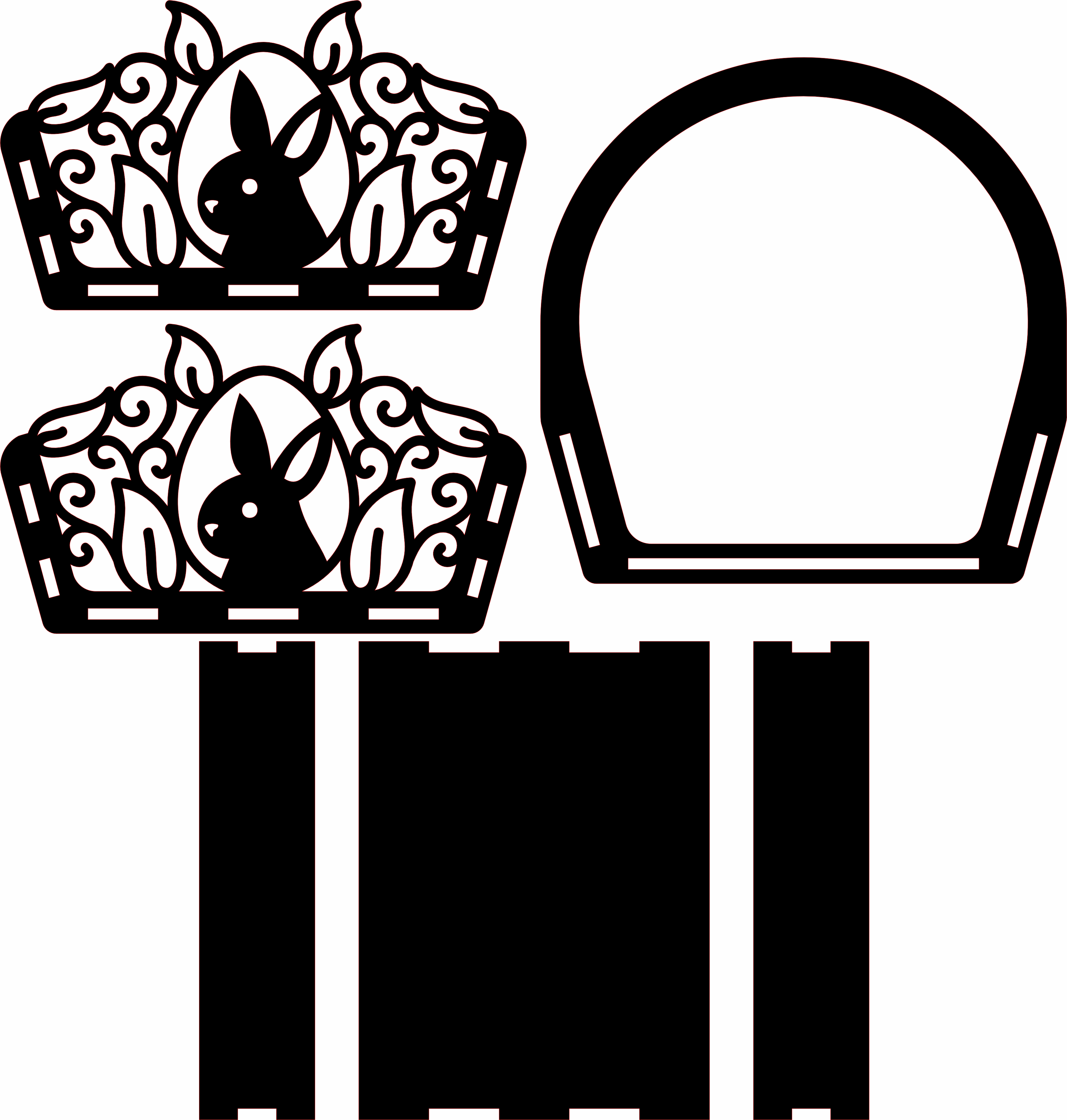 imagem do arquivo vetor para download Cesta e ovos: Coelho da Páscoa