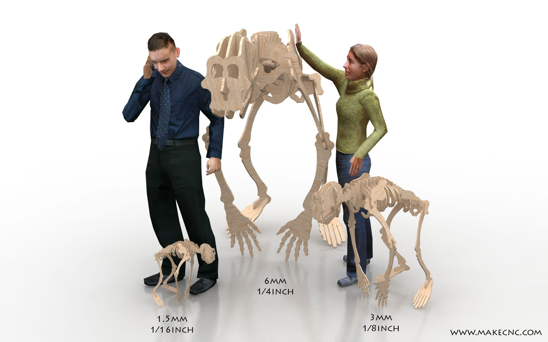 imagem do arquivo vetor para download Chimpanzee 3D