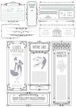 imagem do arquivo vetor para download Coleção de elementos vintage