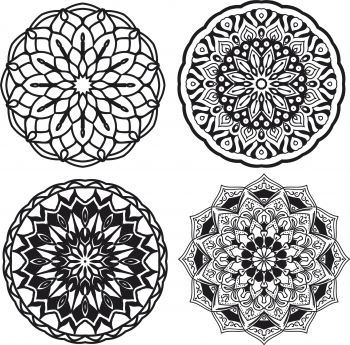 imagem do arquivo vetor para download Conjunto de Mandalas