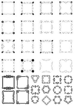 imagem do arquivo vetor para download Conjunto de moldura de borda retangular