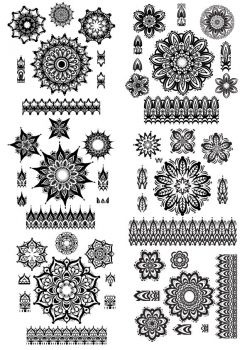 imagem do arquivo vetor para download Conjunto de ornamentos de mandala