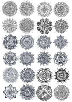 imagem do arquivo vetor para download Conjunto de ornamentos vetoriais de mandala