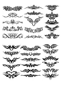 imagem do arquivo vetor para download Conjunto de tatuagem horizontal