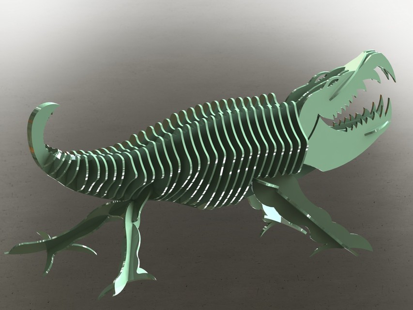 imagem do arquivo vetor para download Crocodilo 3D
