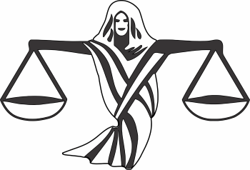 imagem do arquivo vetor para download Dama da Justiça com Balança Equilibrada