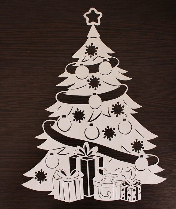 imagem do arquivo vetor para download Decoração de Natal árvore de madeira