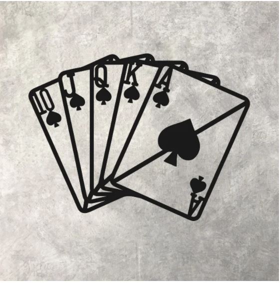 imagem do arquivo vetor para download Decoração de Parede da Sala de Poker