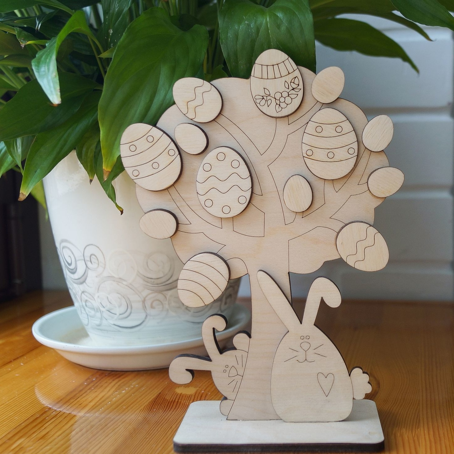 imagem do arquivo vetor para download Decoração de árvore de ovo de páscoa