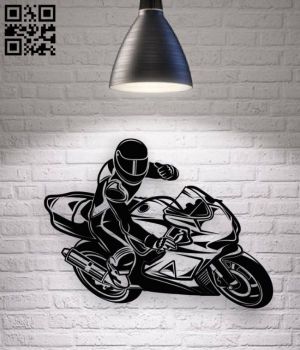 imagem do arquivo vetor para download Decoração de parede Motocicleta