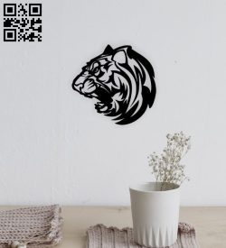 imagem do arquivo vetor para download Decoração de parede de Tigre