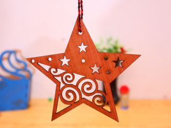 imagem do arquivo vetor para download Decorativo de Estrela Pendurada 