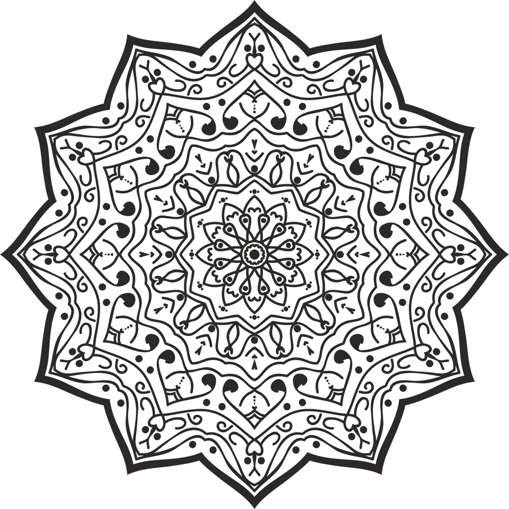 imagem do arquivo vetor para download Design de Mandala de Luxo