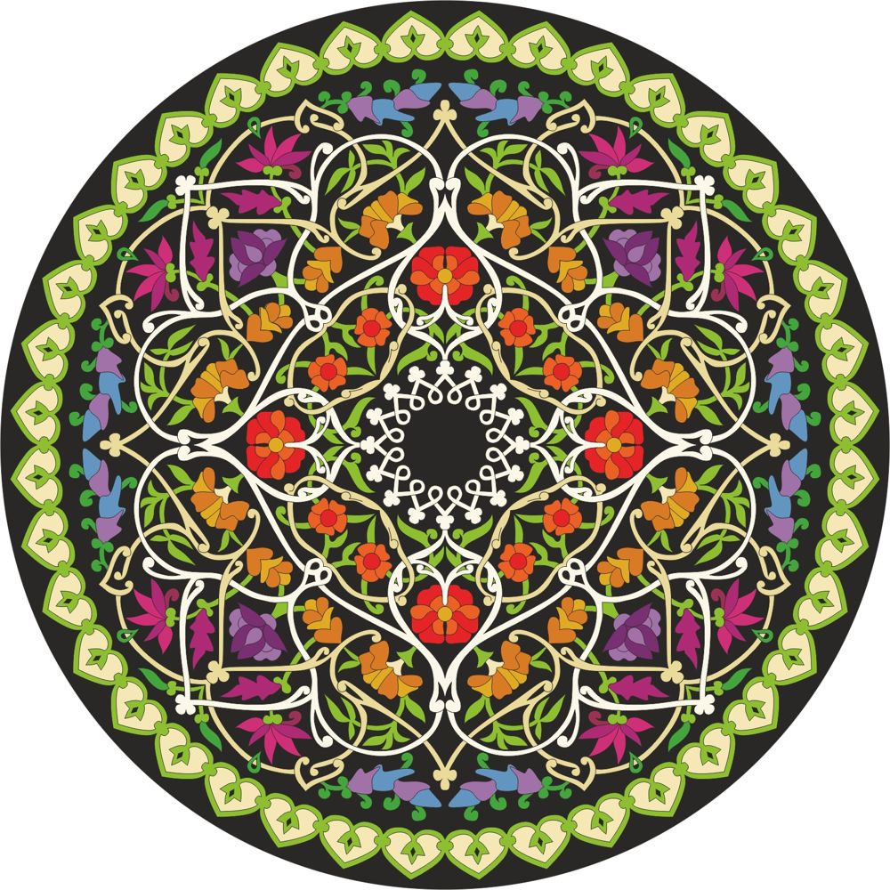 imagem do arquivo vetor para download Design de Mandala para Corte a Laser 