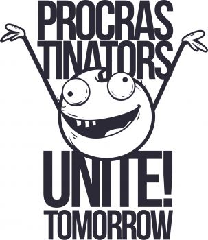 imagem do arquivo vetor para download Design de camiseta procrastinadores