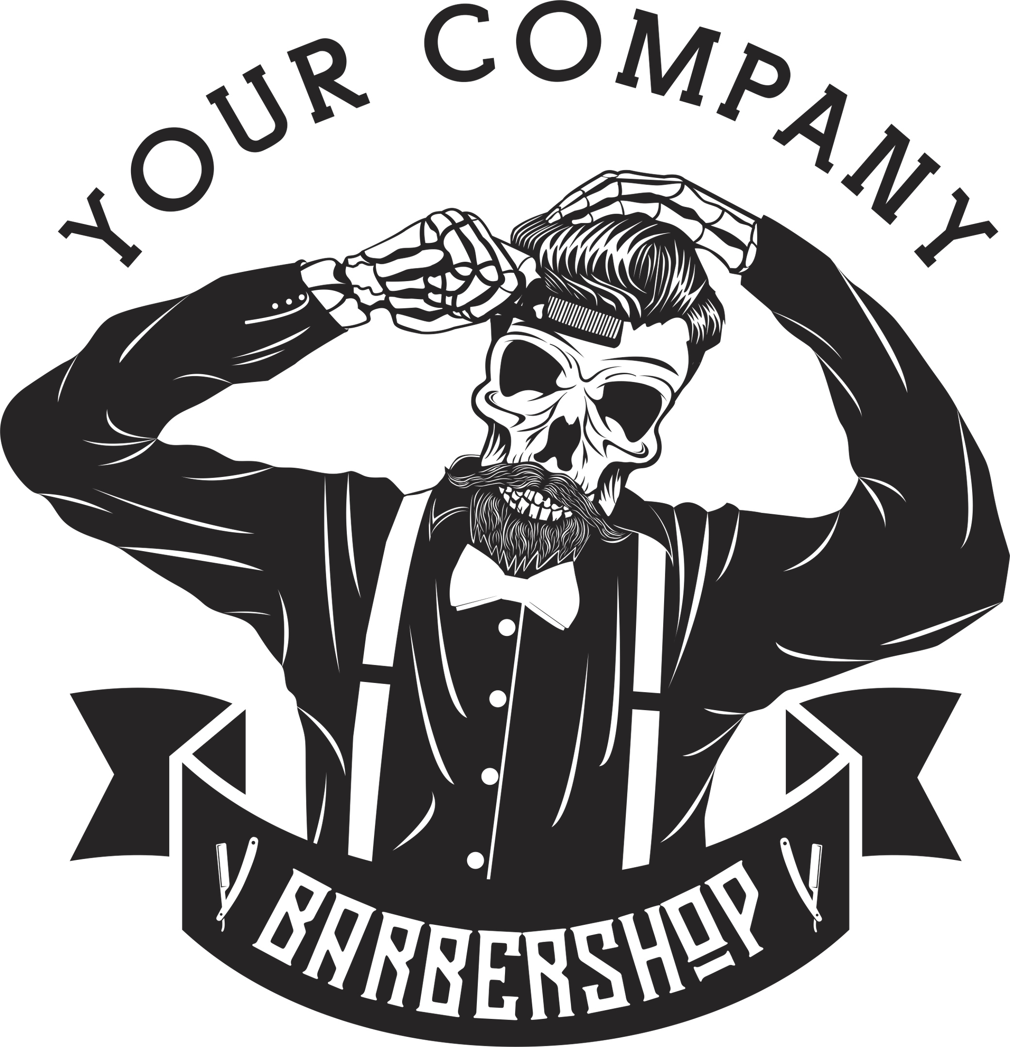 imagem do arquivo vetor para download Design de logotipo de barbearia