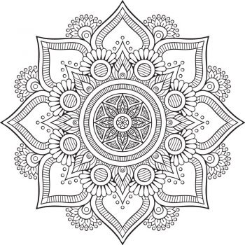 imagem do arquivo vetor para download Design de tatuagem floral mandala