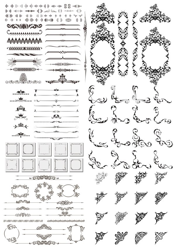 imagem do arquivo vetor para download Divisores e elementos de design