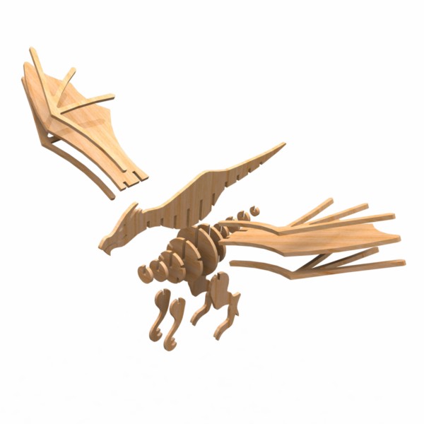 imagem do arquivo vetor para download Dragao 3D