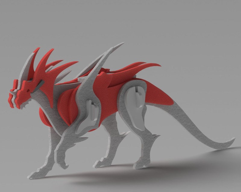 imagem do arquivo vetor para download Dragão 3D