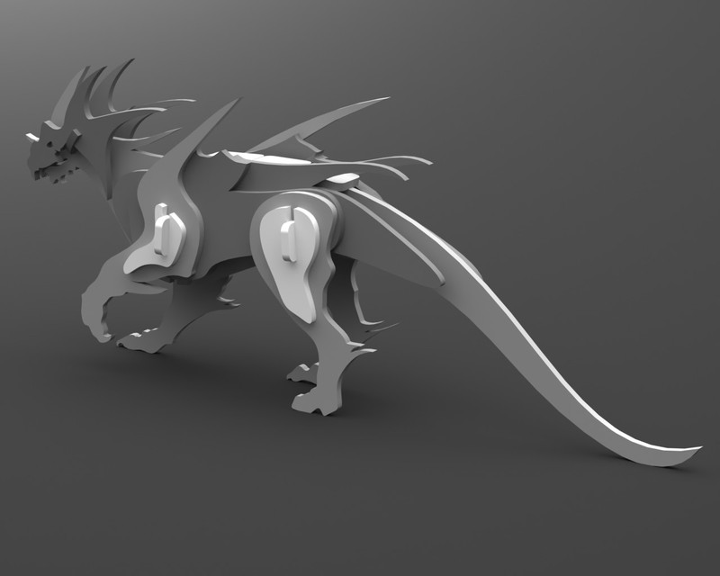 imagem do arquivo vetor para download Dragão 3D