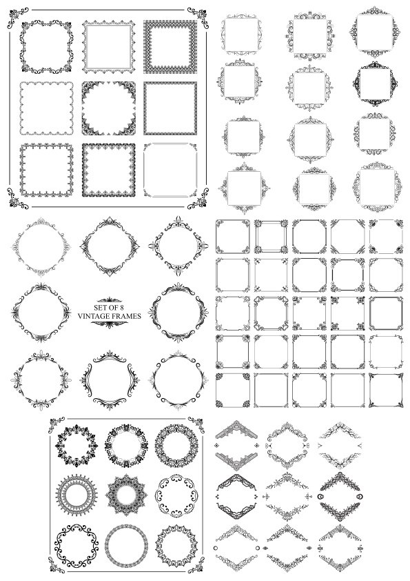 imagem do arquivo vetor para download Elementos de decoração elegantes