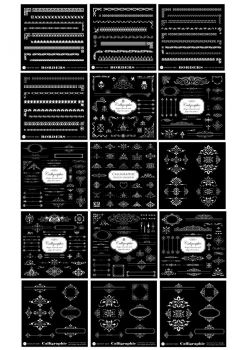 imagem do arquivo vetor para download Elementos de design caligráfico