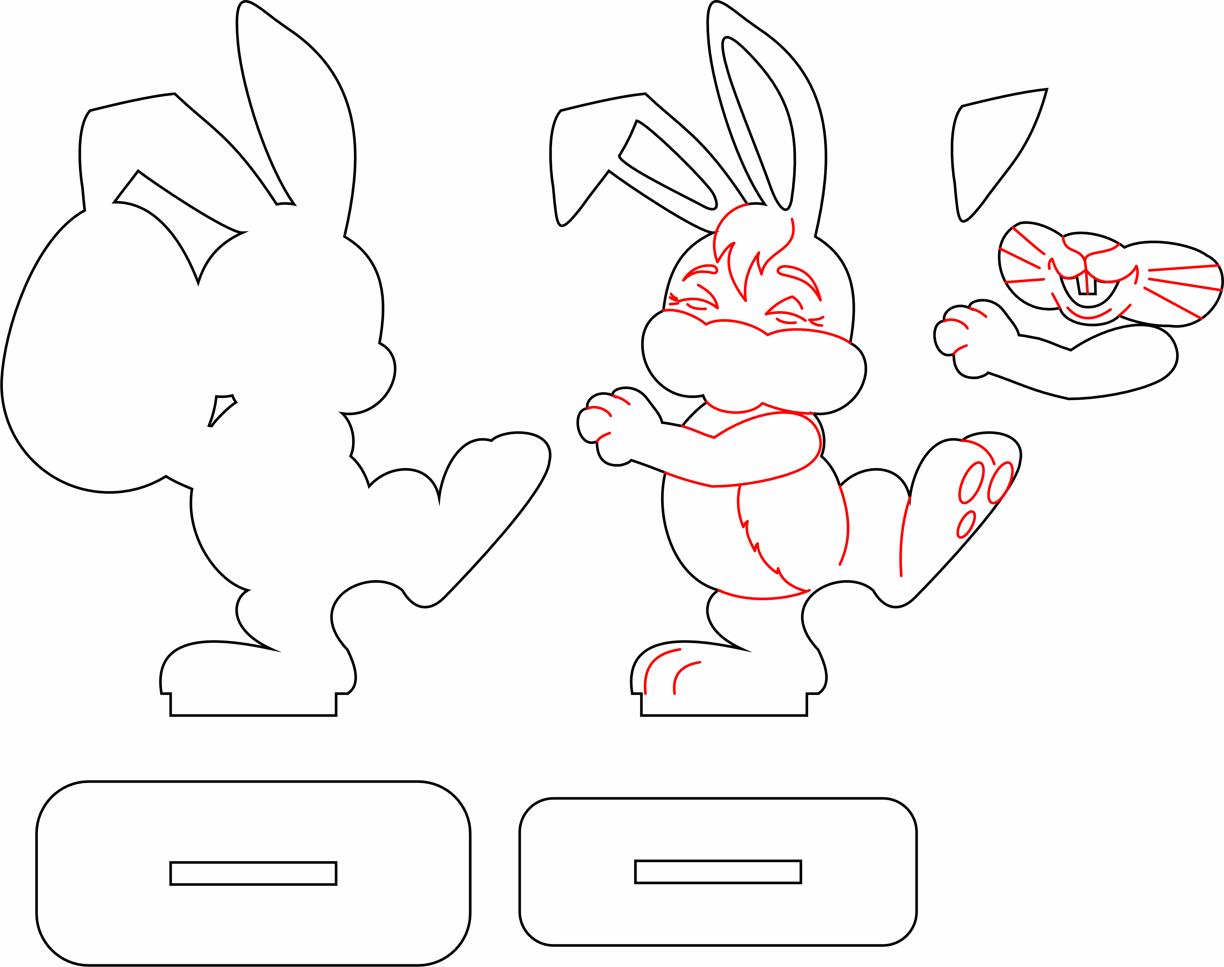 imagem do arquivo vetor para download Enfeite de mesa Coelho com Ovo