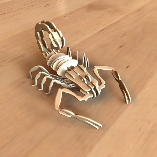 imagem do arquivo vetor para download Escorpião 3D