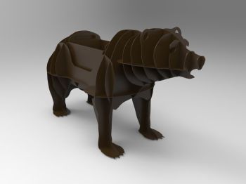 imagem do arquivo vetor para download Escultura Multicolorida de Urso