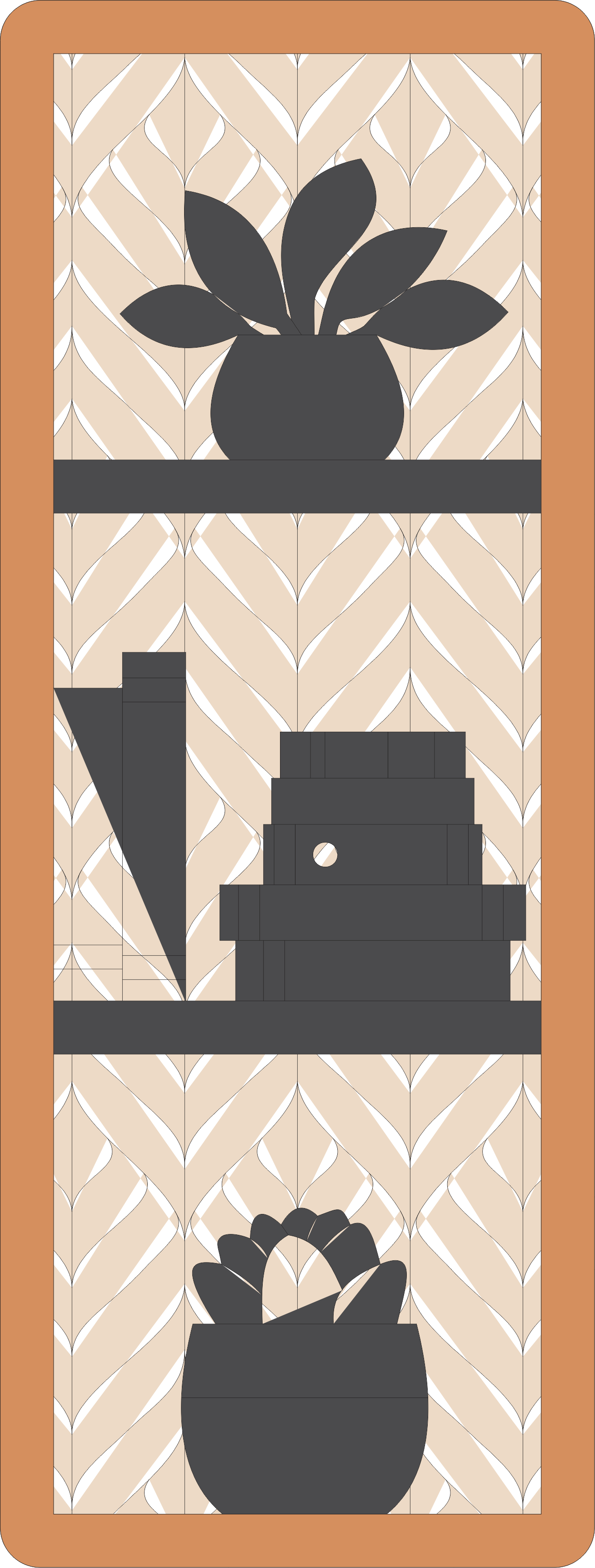 imagem do arquivo vetor para download Estante I Alfabético Decorativo