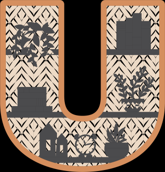 imagem do arquivo vetor para download Estante U Alfabético Decorativo