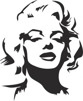 imagem do arquivo vetor para download Estêncil de Marilyn Monroe