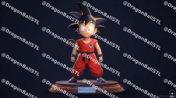 imagem do arquivo vetor para download Goku Kid Dragon Ball 3d