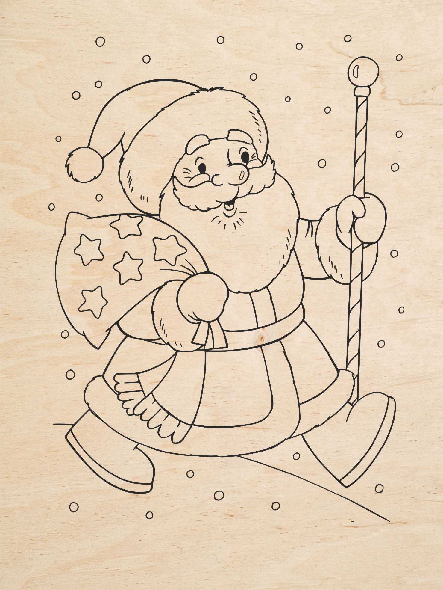 imagem do arquivo vetor para download Gravação a Laser do Papai Noel 