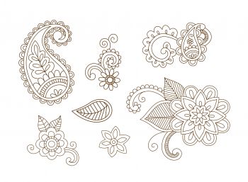 imagem do arquivo vetor para download Henna Vector Set Arte Vetorial