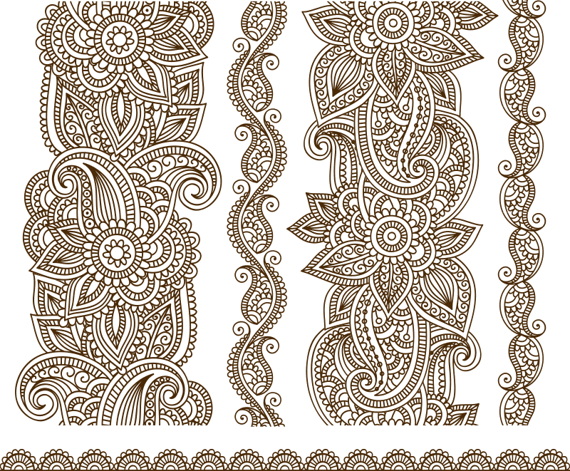 imagem do arquivo vetor para download Ilustração vetorial de Mehndi