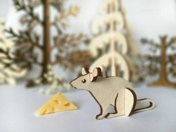 imagem do arquivo vetor para download Kit de Rato de Madeira em Corte a Laser Modelo