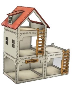 imagem do arquivo vetor para download Layout 3D de Casa para Corte a Laser