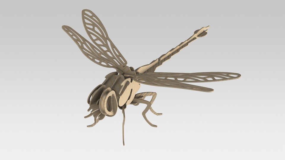imagem do arquivo vetor para download Libélula 3D