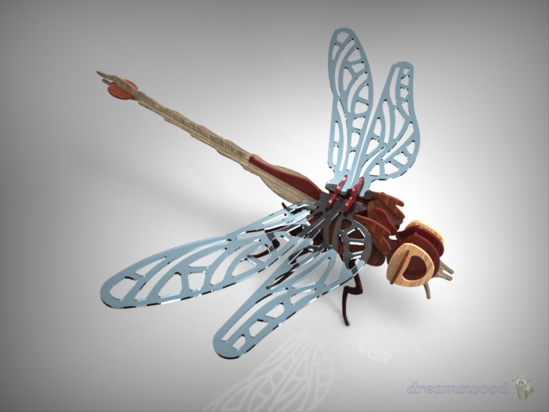 imagem do arquivo vetor para download Libélula 3D