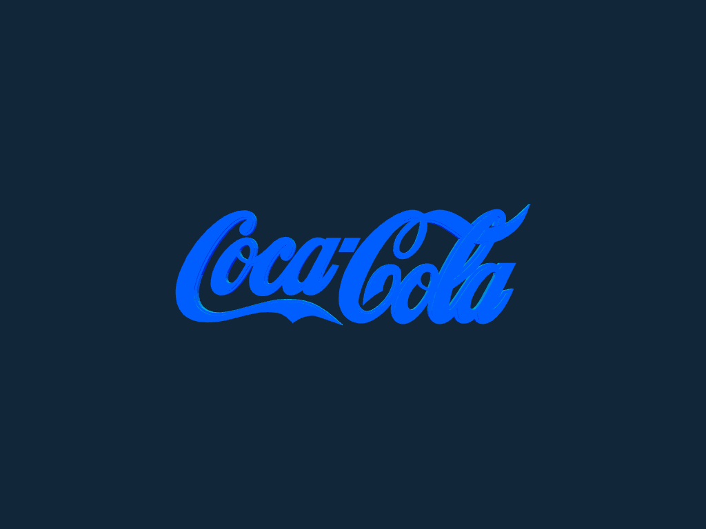 imagem do arquivo vetor para download Logotipo da Coca-Cola 3d